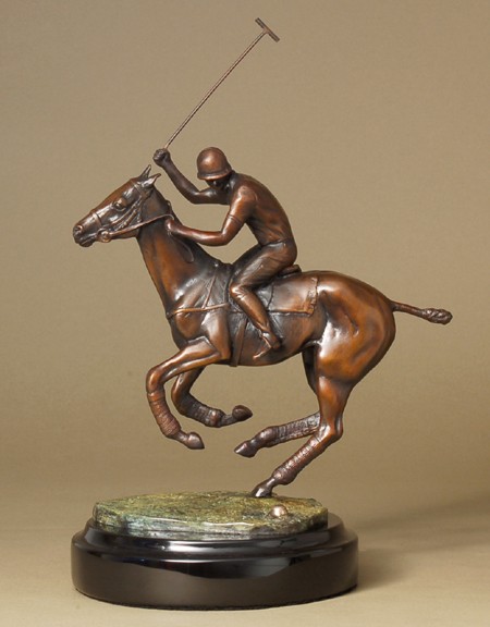 DYNAMIC POLO MATCH PLAYER LIMITED EDITION  BRONZE SCULPTURE