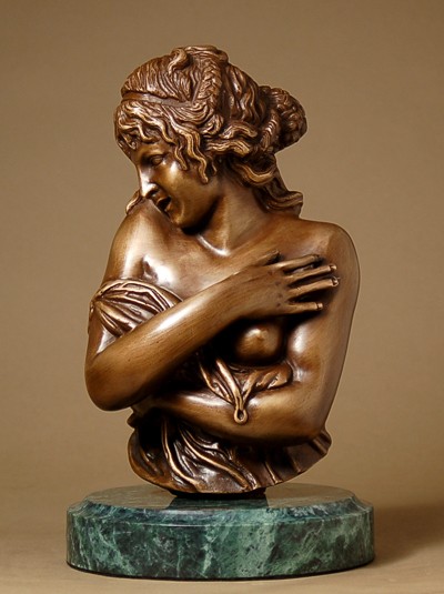 CLASSIC BRONZE BEAUTY HALF REVEALED SCULPTURE