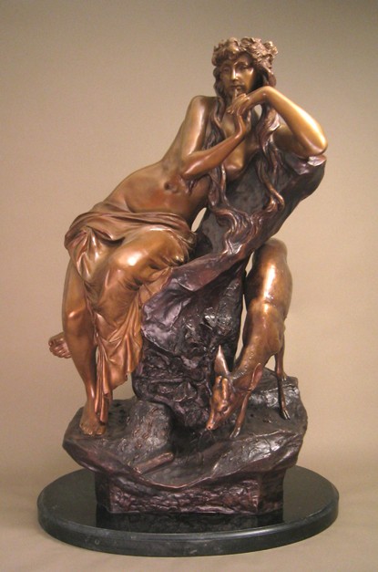 STUNNING NUDE MOTHER NATURE EXQUISITE BRONZE SCULPTURE