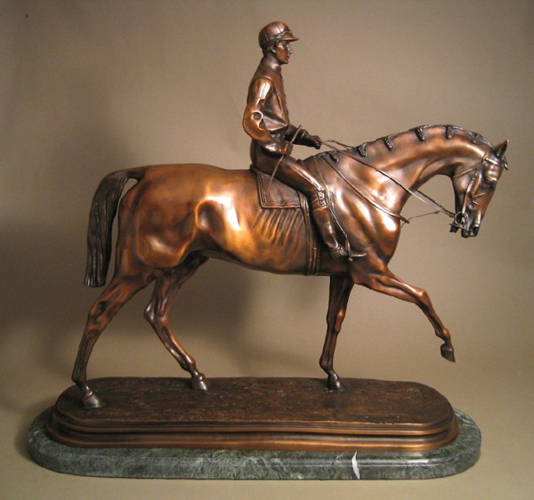 MAGNIFICENT WINNER OF THE DERBY EQUESTRIAN BRONZE SCULPTURE