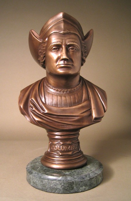 ELEGANT CHRISTOPHER COLUMBUS BRONZE BUST LIMITED EDITION