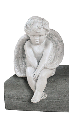 SITTING BABY ANGEL STATUE SCULPTURE