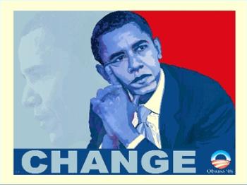 BARACK OBAMA CHANGE FINE ART PRINT