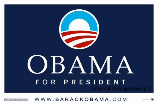 AUTHENTIC BARACK OBAMA LOGO CAMPAIGN POSTER