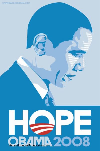 BARACK OBAMA BEAUTIFUL HOPE PRESIDENTIAL POSTER