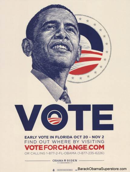 COOL BARACK OBAMA FLORIDA CAMPAIGN POSTER