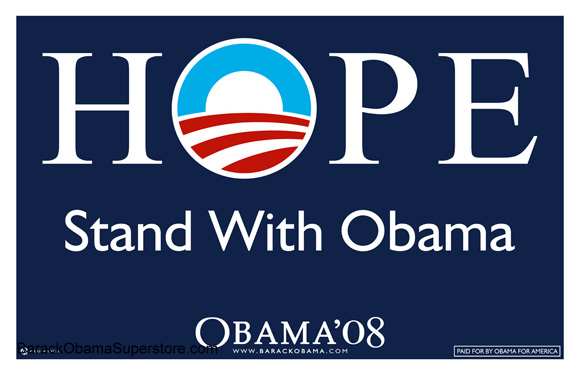 BARACK OBAMA HOPE 2008  CAMPAIGN POSTER