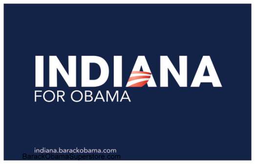 CLASSIC BARACK OBAMA INDIANA CAMPAIGN POSTER