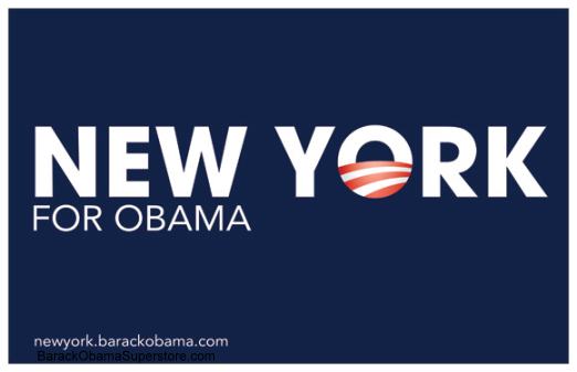 CLASSIC BARACK OBAMA NEW YORK CAMPAIGN POSTER