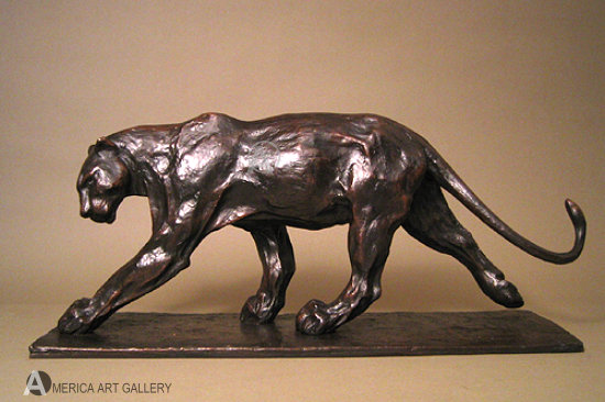 A STUNNING REMBRANDT BUGATTI PANTHER BRONZE SIGNED