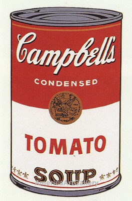 SUNDAY B MORNING WARHOL CAMPBELL SOUP CAN SCREEN PRINT(Tomato)