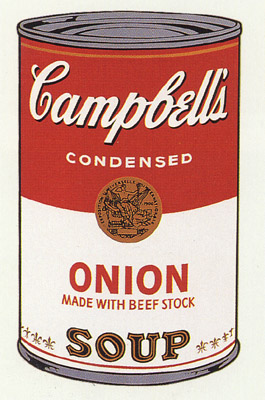 SUNDAY B MORNING WARHOL CAMPBELL SOUP CAN SCREEN PRINT(Onion)
