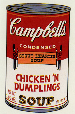 SUNDAY B MORNING WARHOL CAMPBELL SOUP CAN SCREEN PRINT(ChiknDmb)