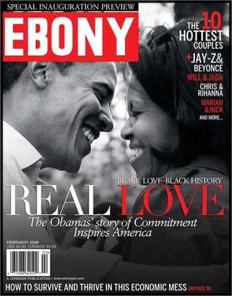 EBONY MAGAZINE BARACK  & MICHELLE OBAMA COVER ISSUE 2009