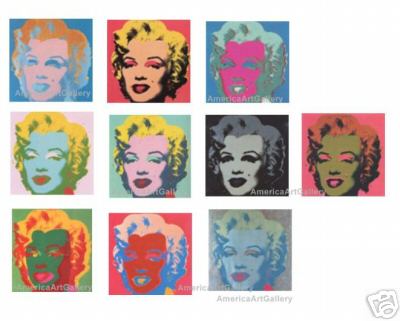 SUNDAY B MORNING WARHOL MARILYN 10 PRINT COLLECTION