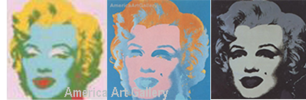 WARHOL SUNDAY B MORNING MARILYN SUITE OF 3 with COA