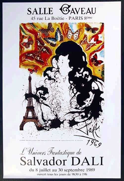 SALVADOR DALI VINTAGE 1980s L/E FRENCH EXHIBITION PRINT