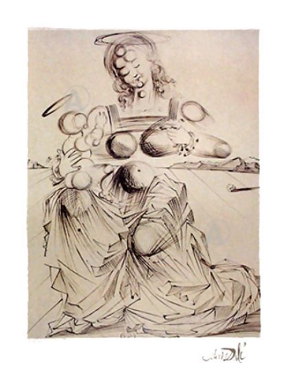 SALVADOR DALI SURREAL MOTHER & CHILD Ltd ED LITHO w/COA