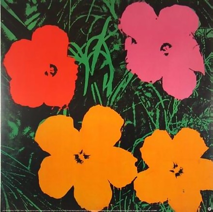 HUGE ANDY WARHOL FLOWERS RARE OFFICIAL AUTHORIZED