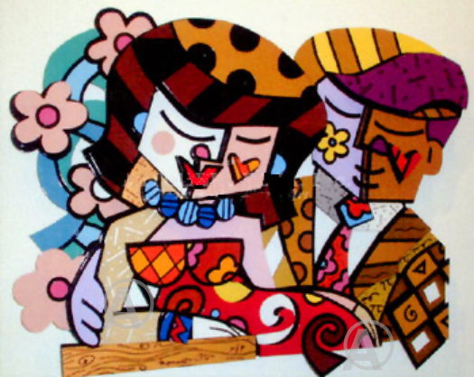 ROMERO BRITTO RARE SEXY STEEL MIX MEDIA S/N SCULPTURE