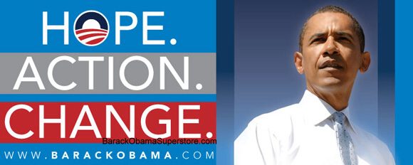 FABULOUS BARACK OBAMA OVERSIZE CAMPAIGN BANNER - COLLECTION 2