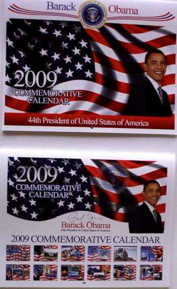 BARACK OBAMA 2009 COLLECTIBLE WALL CALENDAR