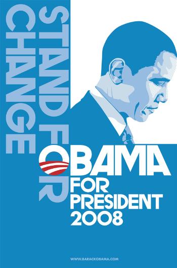 RARE BARACK OBAMA  COLLECTIBLE CAMPAIGN POSTER