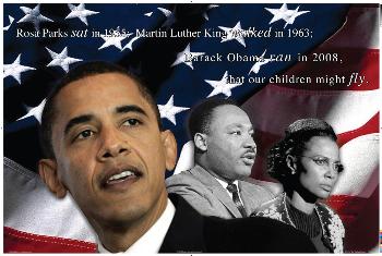 BARACK OBAMA Dr. KING & ROSA PARKS FINE ART PRINT