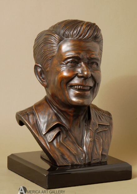 POWERFUL RONALD REAGAN Ltd/ED BRONZE w/COA MUST SEE